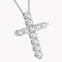 Round Diamond Cross Medium Pendant Graff
