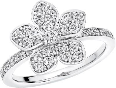 Wild Flower Pavé Diamond Ring Graff