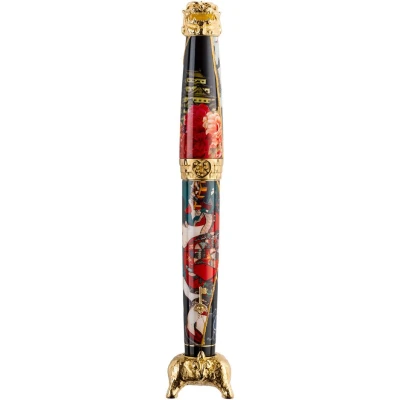 Montegrappa Bijo-To-Yaju Pen, Gold Plated Sterling Silver Montegrappa Bijo-To-Yaju Pen, Gold Plated Sterling Silver