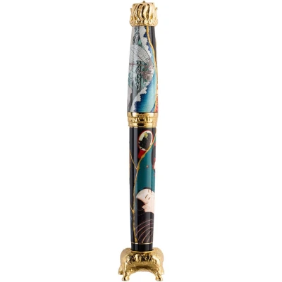 Montegrappa Bijo-To-Yaju Pen, Gold Plated Sterling Silver Montegrappa Bijo-To-Yaju Pen, Gold Plated Sterling Silver