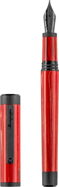 Montegrappa Zero Zodiac Aries Fountain Pen, Ultra Black IP Steel, 14k Gold Nib Montegrappa Zero Zodiac Aries Fountain Pen, Ultra Black IP Steel, 14k Gold Nib