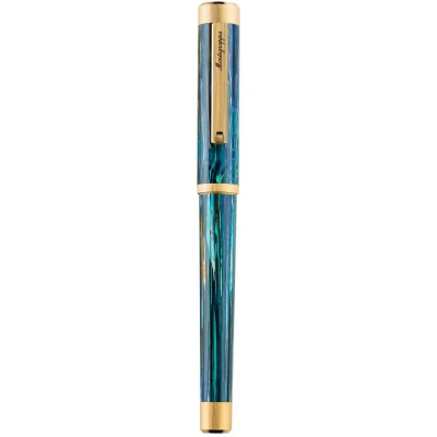 Montegrappa Zero Zodiac Cancer Fountain Pen, Yellow Gold IP Steel, 14k Gold Nib Montegrappa Zero Zodiac Cancer Fountain Pen, Yellow Gold IP Steel, 14k Gold Nib