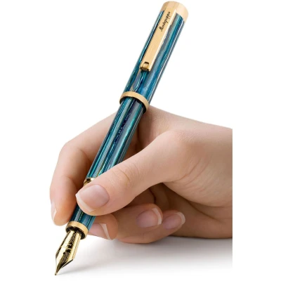 Montegrappa Zero Zodiac Cancer Fountain Pen, Yellow Gold IP Steel, Steel Nib Montegrappa Zero Zodiac Cancer Fountain Pen, Yellow Gold IP Steel, Steel Nib