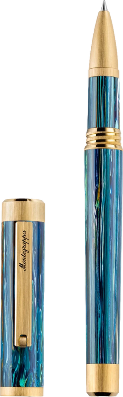 Montegrappa Zero Zodiac Cancer Pen, Yellow Gold IP Steel