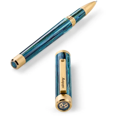Montegrappa Zero Zodiac Cancer Pen, Yellow Gold IP Steel Montegrappa Zero Zodiac Cancer Pen, Yellow Gold IP Steel