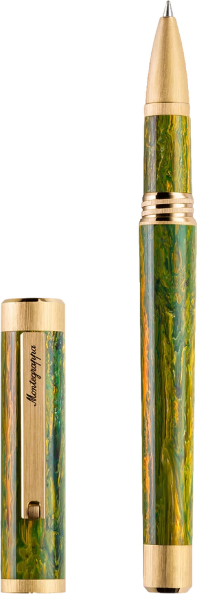 Montegrappa Zero Zodiac Gemini Pen, Yellow Gold IP Steel