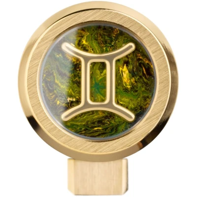 Montegrappa Zero Zodiac Gemini Pen, Yellow Gold IP Steel Montegrappa Zero Zodiac Gemini Pen, Yellow Gold IP Steel