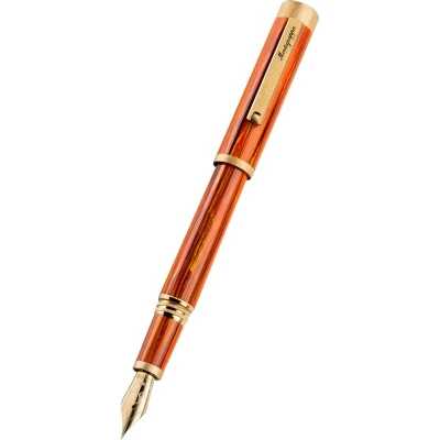 Montegrappa Zero Zodiac Leo Fountain Pen, Yellow Gold IP Steel, 14k Gold Nib Montegrappa Zero Zodiac Leo Fountain Pen, Yellow Gold IP Steel, 14k Gold Nib