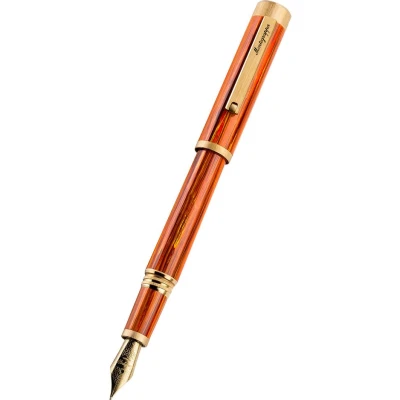 Montegrappa Zero Zodiac Leo Fountain Pen, Yellow Gold IP Steel, Steel Nib