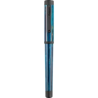 Montegrappa Zero Zodiac Libra Fountain Pen, Ultra Black IP Steel, Gold 14k Nib