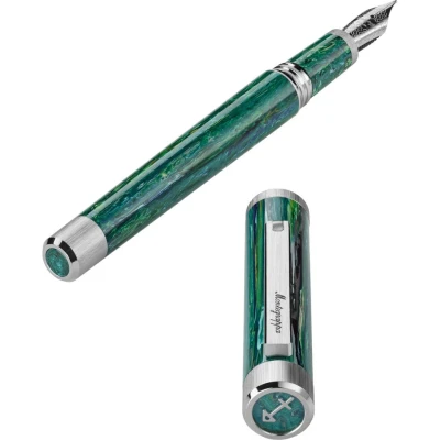 Montegrappa Zero Zodiac Sagittarius Fountain Pen, Palladium IP Steel, Steel Nib Montegrappa Zero Zodiac Sagittarius Fountain Pen, Palladium IP Steel, Steel Nib