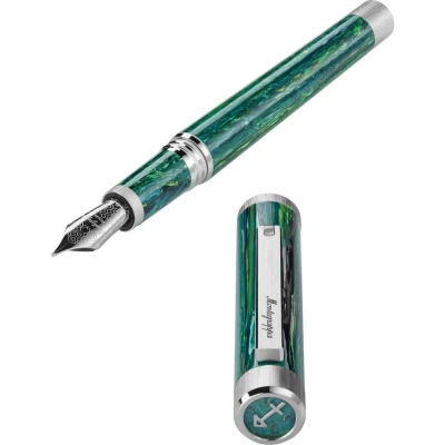 Montegrappa Zero Zodiac Sagittarius Fountain Pen, Palladium IP Steel, Steel Nib Montegrappa Zero Zodiac Sagittarius Fountain Pen, Palladium IP Steel, Steel Nib