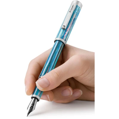 Montegrappa Zero Zodiac Taurus Fountain Pen, Palladium IP Steel, Steel Nib Montegrappa Zero Zodiac Taurus Fountain Pen, Palladium IP Steel, Steel Nib