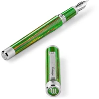 Montegrappa Zero Zodiac Virgo Fountain Pen, Palladium IP Steel, 14k Gold Nib Montegrappa Zero Zodiac Virgo Fountain Pen, Palladium IP Steel, 14k Gold Nib