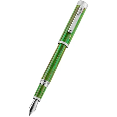 Montegrappa Zero Zodiac Virgo Fountain Pen, Palladium IP Steel, 14k Gold Nib Montegrappa Zero Zodiac Virgo Fountain Pen, Palladium IP Steel, 14k Gold Nib