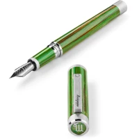 Montegrappa Zero Zodiac Virgo Fountain Pen, Palladium IP Steel, Steel Nib Montegrappa Zero Zodiac Virgo Fountain Pen, Palladium IP Steel, Steel Nib
