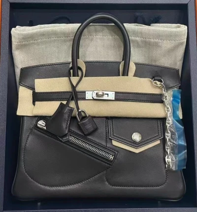 Hermes Birkin 25 Rock Black / volupto / PHW W Hermes Birkin 25 Rock Black / volupto / PHW W
