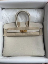 Hermes Birkin 25 Craie / Togo / ghw stamp w Hermes Birkin 25 Craie / Togo / ghw stamp w