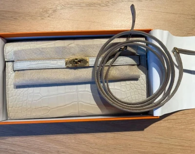 Hermes Kelly To Go Beton / Alligator / ghw Hermes Kelly To Go Beton / Alligator / ghw