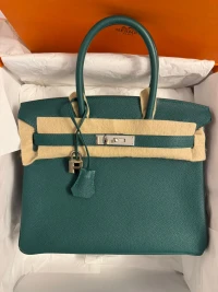 Hermes Birkin 30 malachite / Togo / phw C Hermes Birkin 30 malachite / Togo / phw C