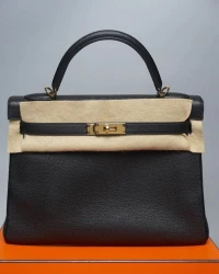 Hermes Kelly 32 noir / Togo / ghw Hermes Kelly 32 noir / Togo / ghw