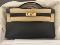 Hermes Kelly Pochette noir / swift / Pbhw Hermes Kelly Pochette noir / swift / Pbhw