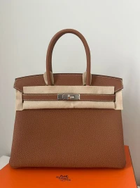 Hermes Birkin 30 gold / Togo / PHW W Hermes Birkin 30 gold / Togo / PHW W