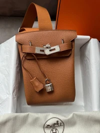 Hermes Hac s Dos Gold Bleu Sapphire / Togo / Phw W