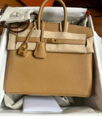 Hermes Birkin 25 biscuit / togo / ghw W Hermes Birkin 25 biscuit / togo / ghw W