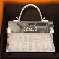 Hermès Kellymorphose Kelly Sac Bijou Chaine in Sterling Silver Hermès Kellymorphose Kelly Sac Bijou Chaine in Sterling Silver
