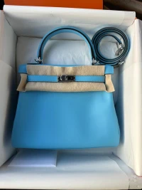 Hermes Kelly 25 bleu céleste / Swift / phw W Hermes Kelly 25 bleu céleste / Swift / phw W