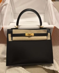 Hermes Kelly 25 black / swift / GHW W Hermes Kelly 25 black / swift / GHW W