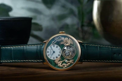 Arnold & Son Ultrathin Tourbillon Dragon & Phoenix "Verdite" 1UTAR.Z05A