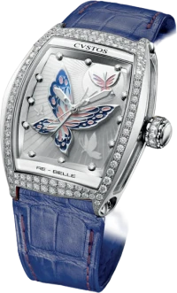 Cvstos Hour Minute Seconde RE-BELLE PAPILLON STEEL / DIAMOND 1 ROW ROSE&BLUE BUTTERFLY WHITE MOP D00101.3600003 Cvstos Hour Minute Seconde RE-BELLE PAPILLON STEEL / DIAMOND 1 ROW ROSE&BLUE BUTTERFLY WHITE MOP D00101.3600003