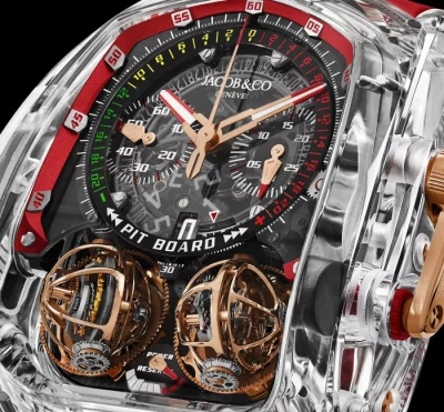 Jacob & Co. Jacob & Co Twin Turbo Furious Sapphire Crystal Red TT220.80.AA.AA.A Jacob & Co. Jacob & Co Twin Turbo Furious Sapphire Crystal Red TT220.80.AA.AA.A